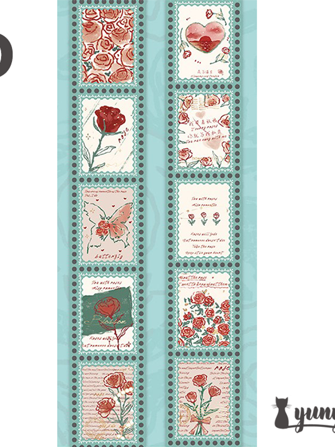 Washi Tapes Falling Rose -2,5cm 13