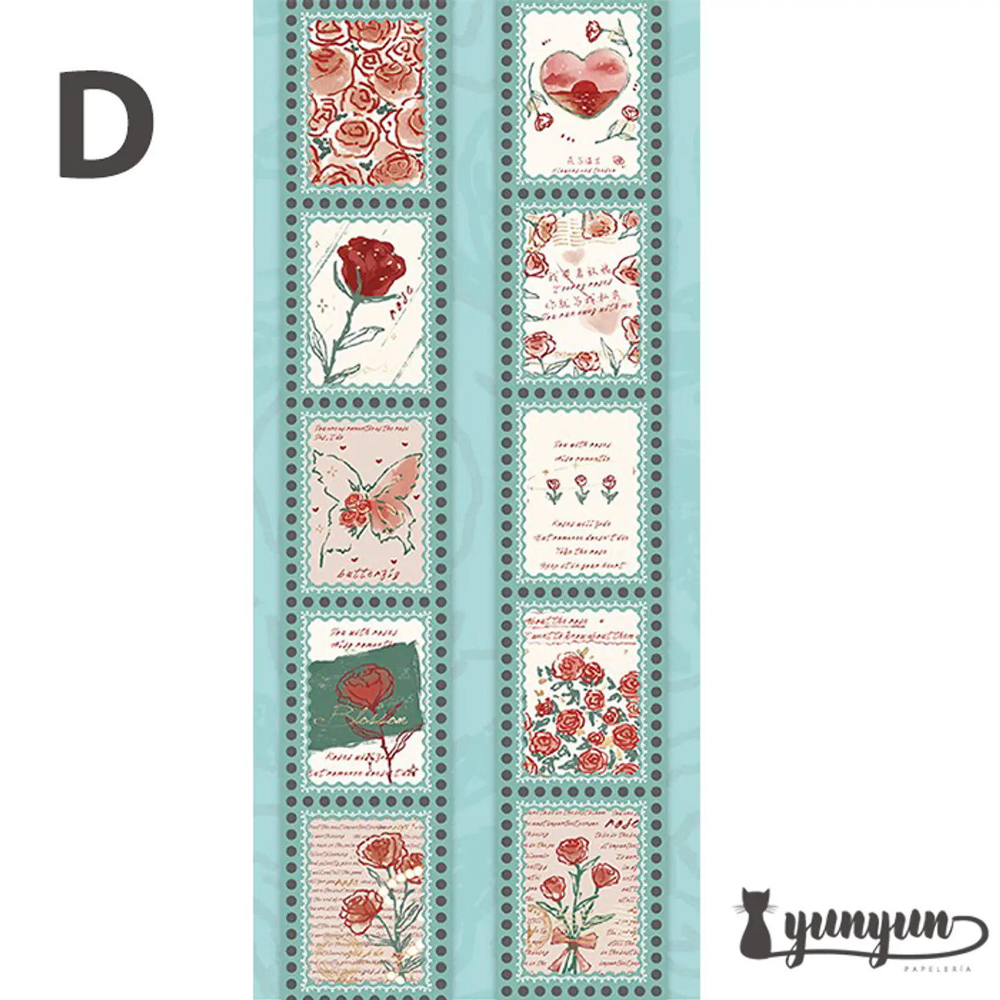 Washi Tapes Falling Rose -2,5cm 13