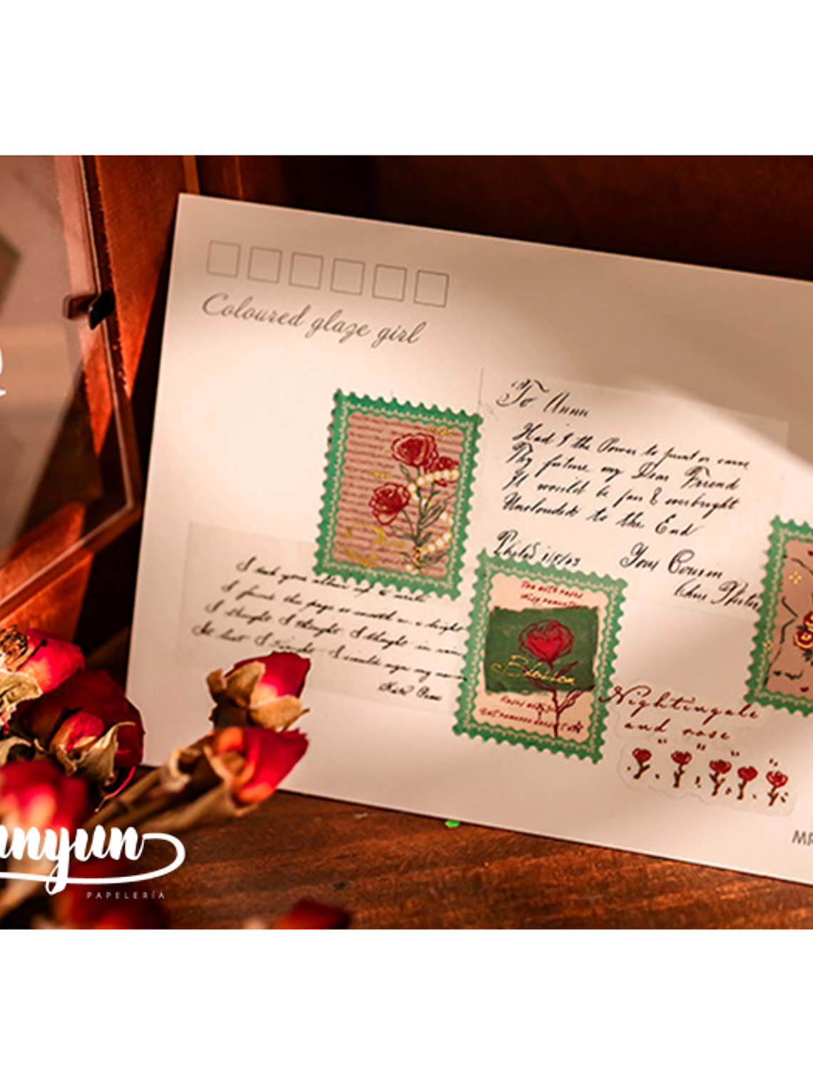 Washi Tapes Falling Rose -2,5cm 8