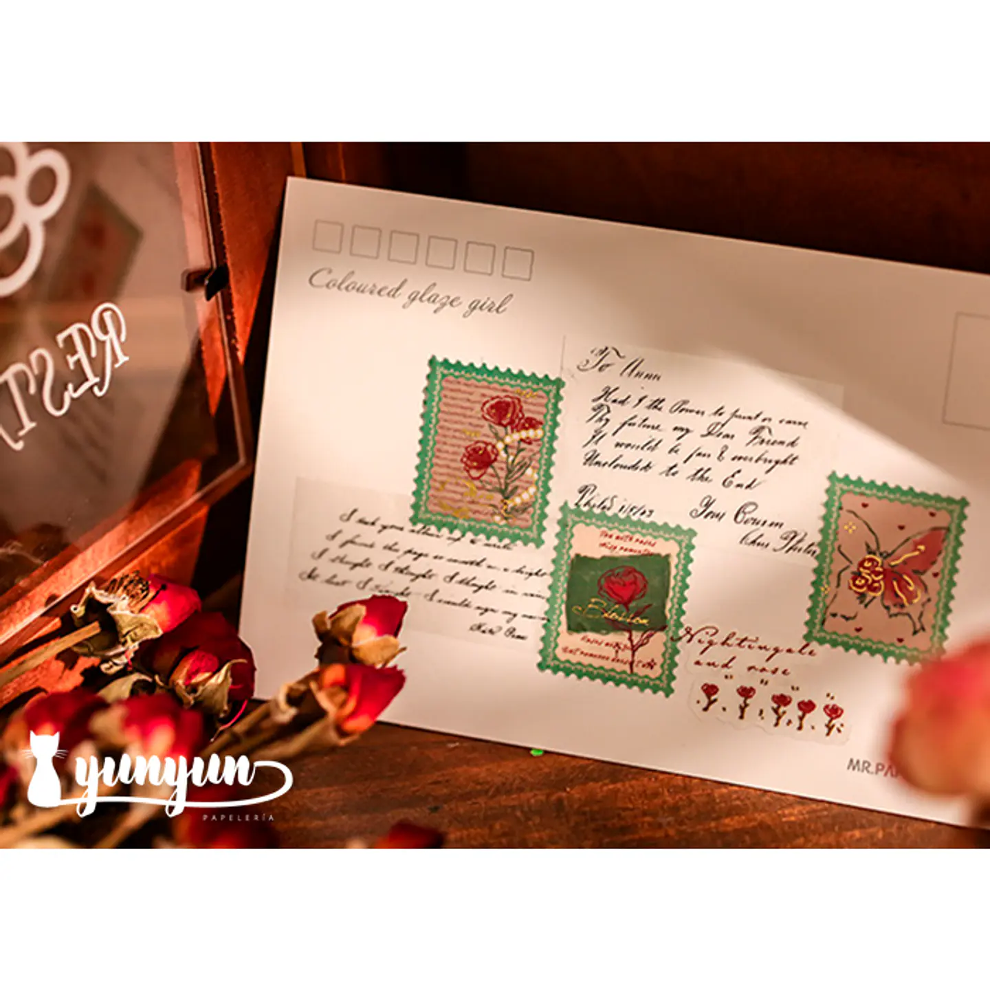 Washi Tapes Falling Rose -2,5cm 8