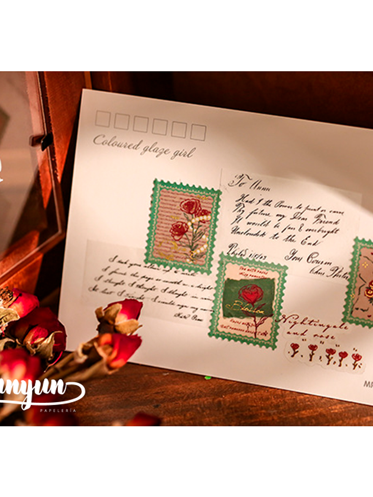 Washi Tapes Falling Rose -2,5cm 8