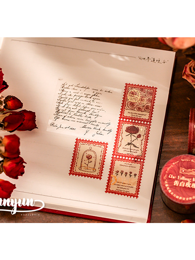 Washi Tapes Falling Rose -2,5cm 5