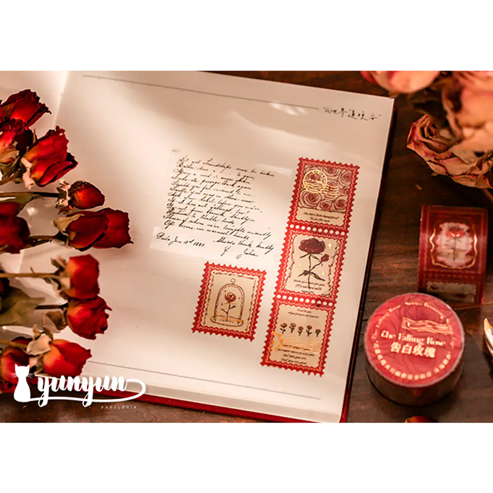 Washi Tapes Falling Rose -2,5cm 5