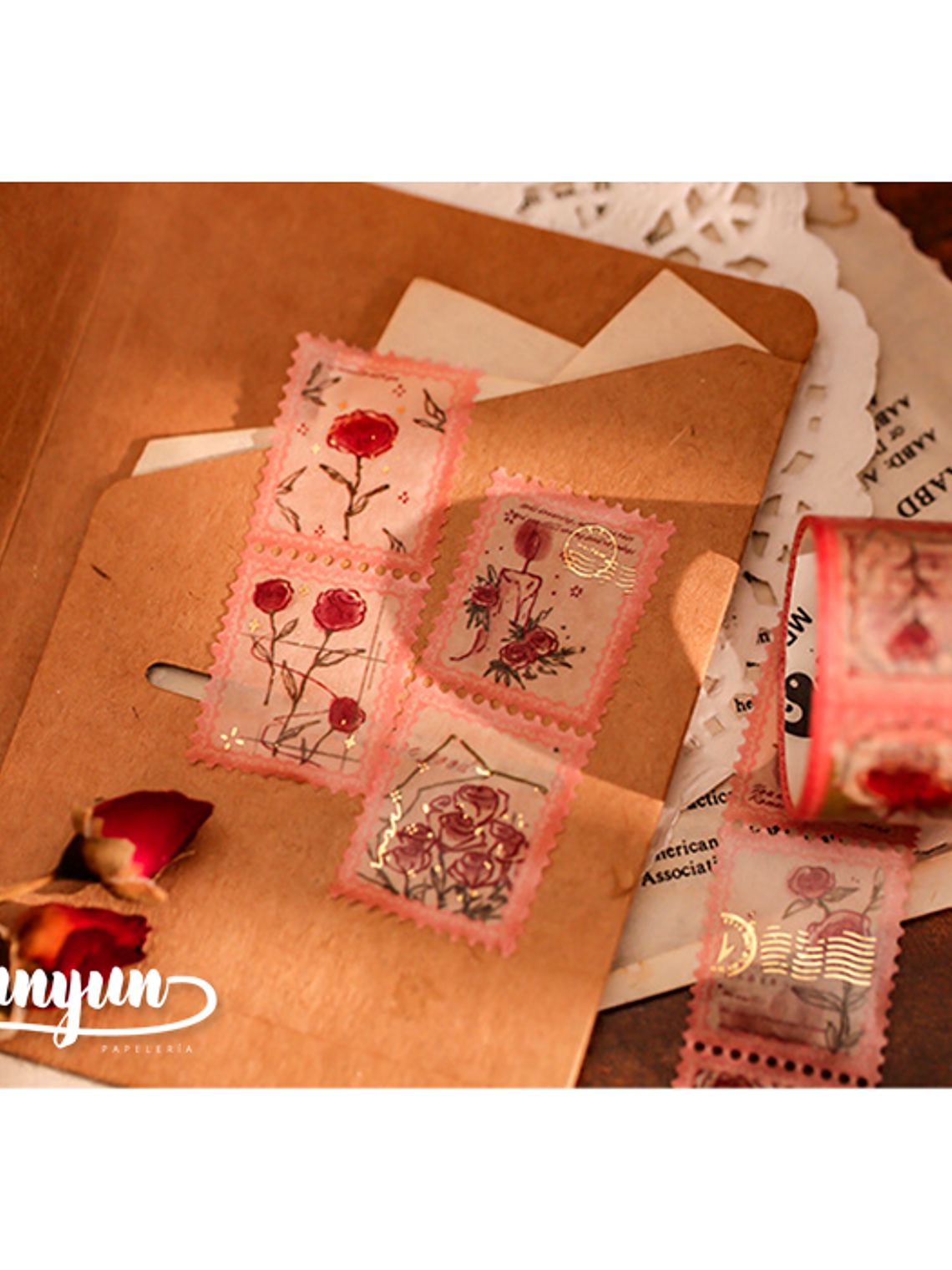 Washi Tapes Falling Rose -2,5cm 9
