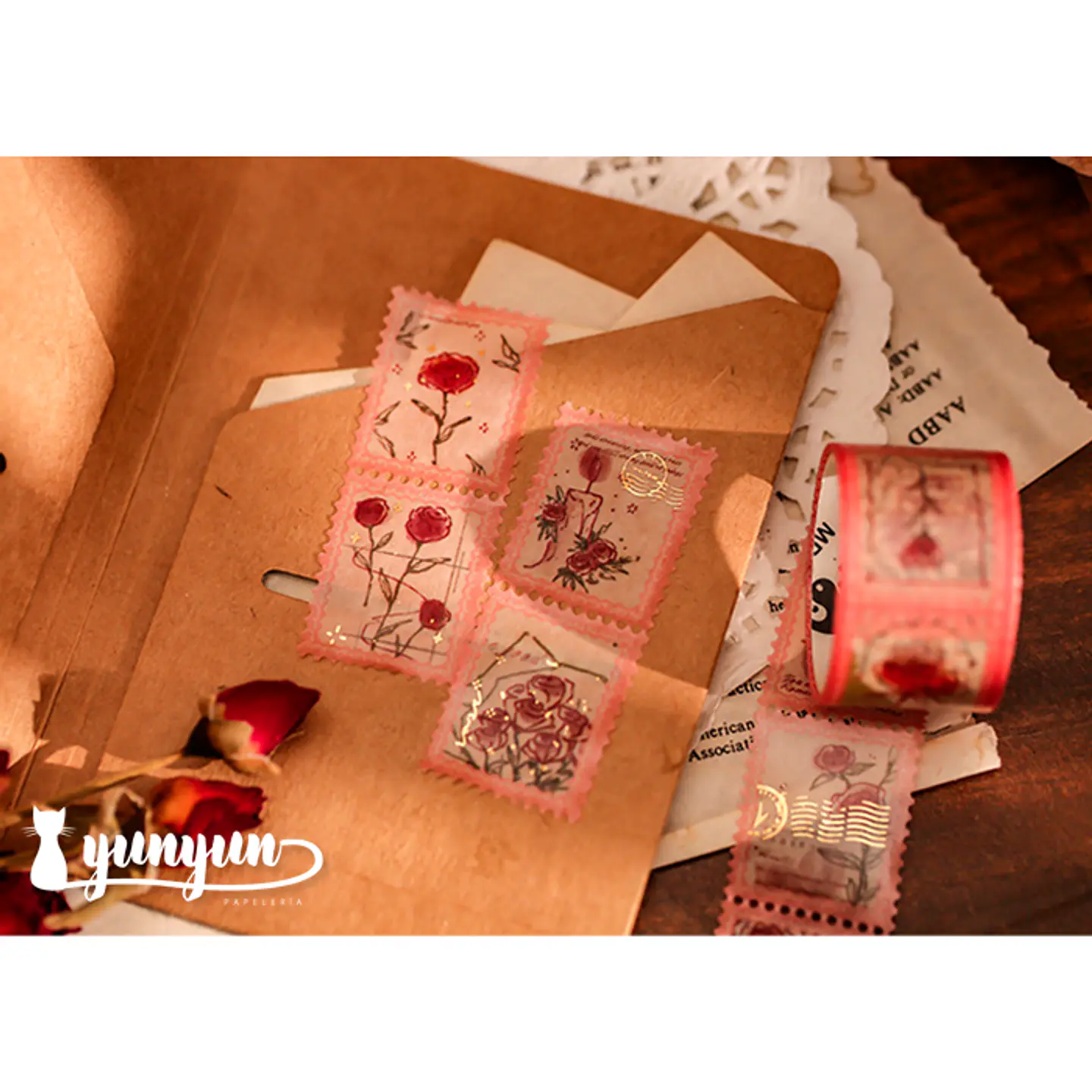 Washi Tapes Falling Rose -2,5cm 9