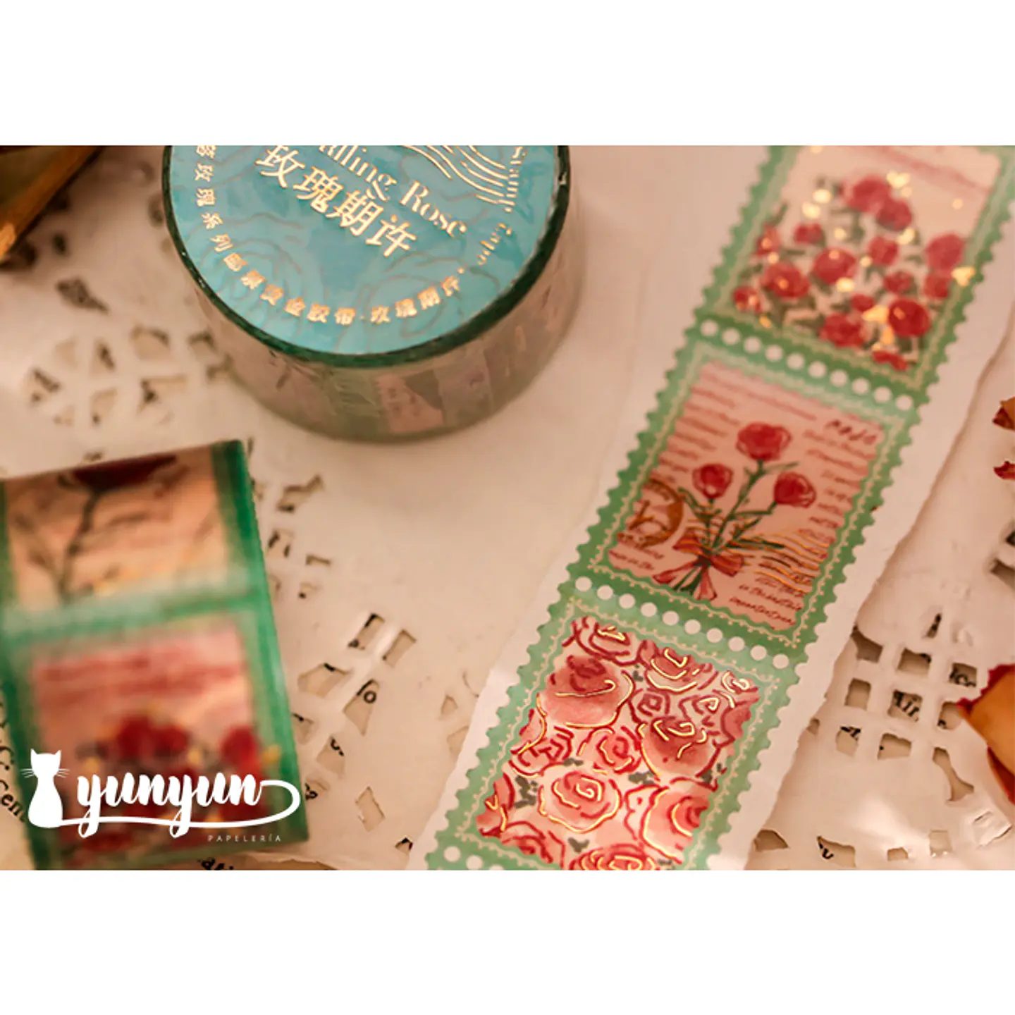 Washi Tapes Falling Rose -2,5cm 6