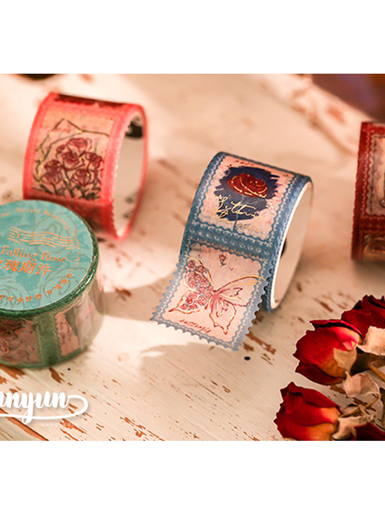 Washi Tapes Falling Rose -2,5cm 3