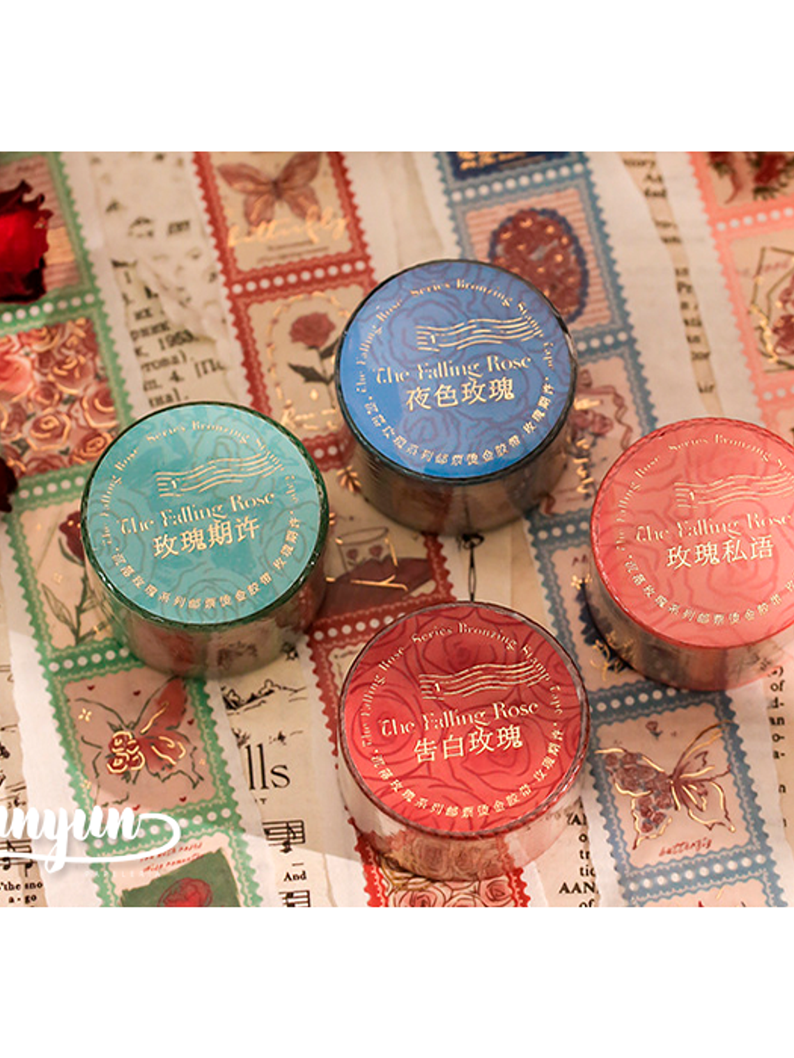 Washi Tapes Falling Rose -2,5cm 1