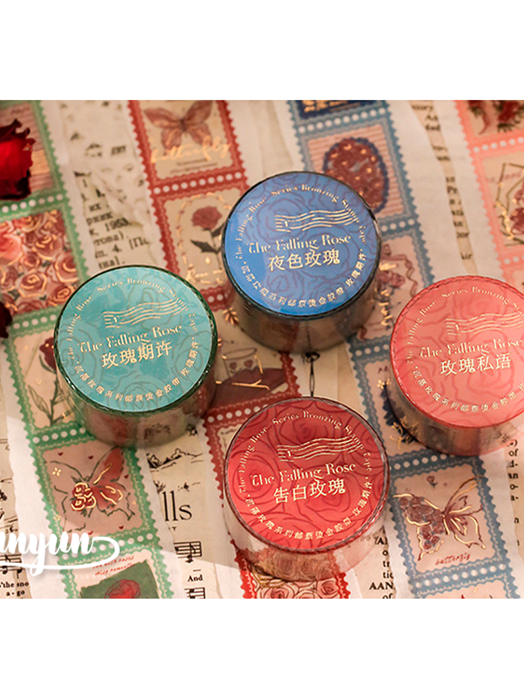 Washi Tapes Falling Rose -2,5cm 1