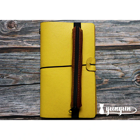 Estuche con elástico Individual - Café