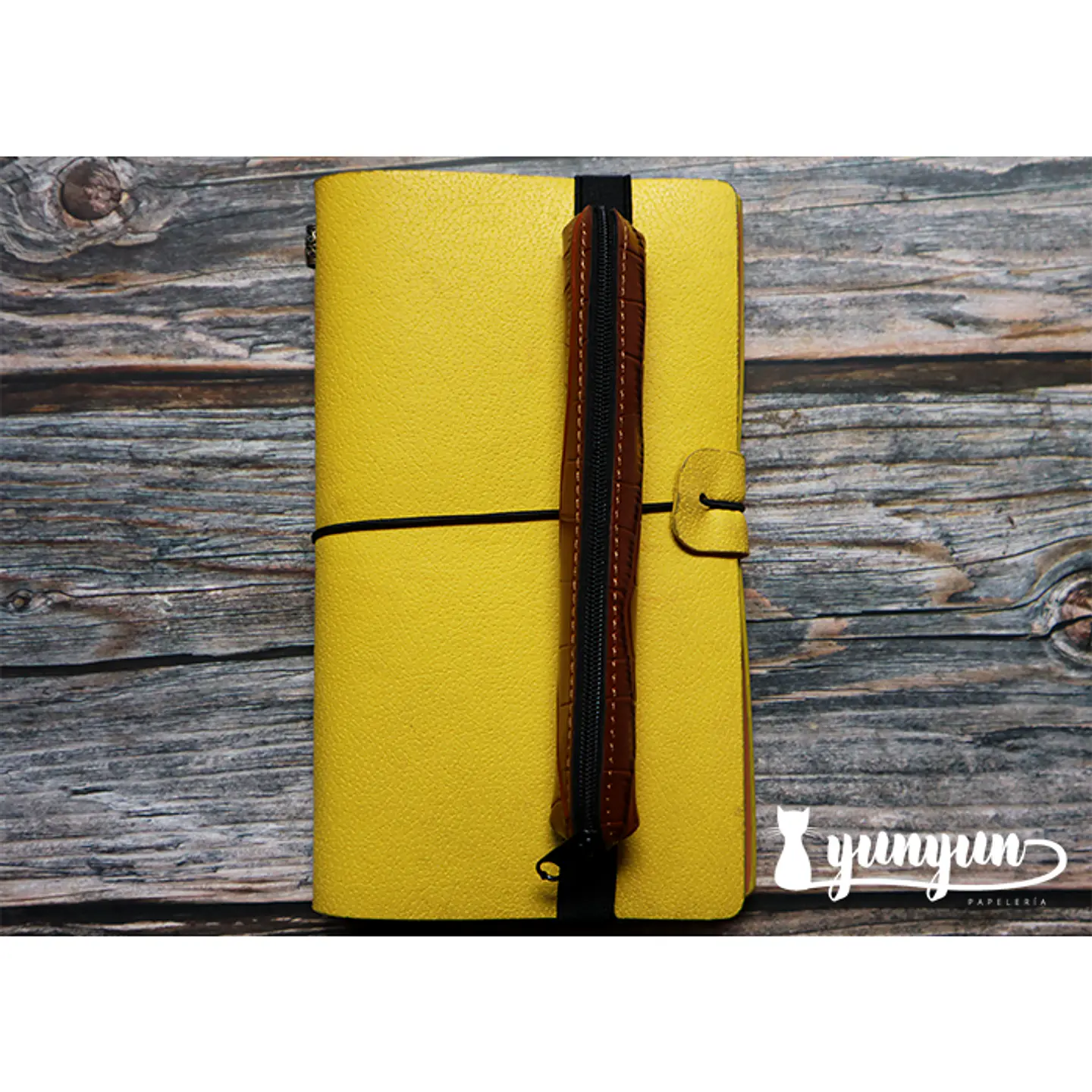 Estuche con elástico Individual - Café 1