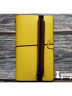 Estuche con elástico Individual - Café