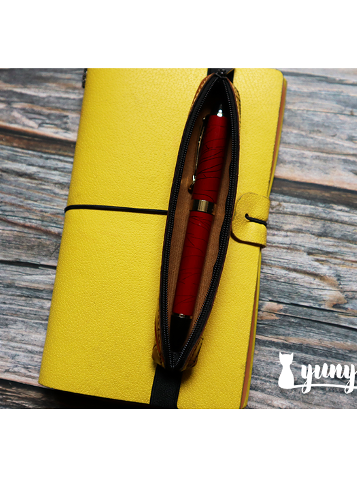 Estuche con elástico Individual - Café 7