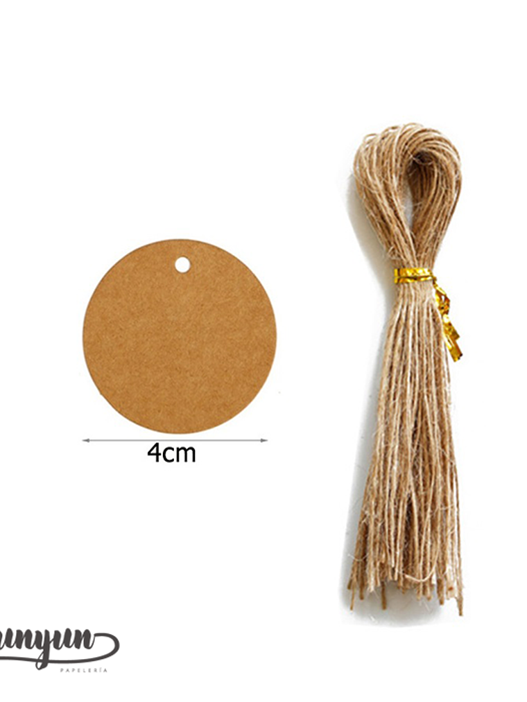 Etiquetas Kraft Circular - 100 pzas 4