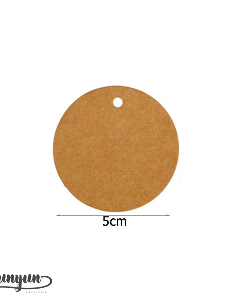 Etiquetas Kraft Circular - 100 pzas 3