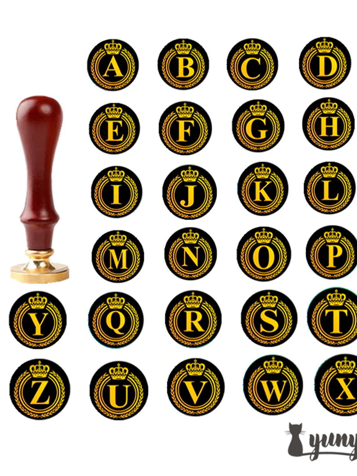 Sellos de Lacre Letras Corona - 2,5cm 6