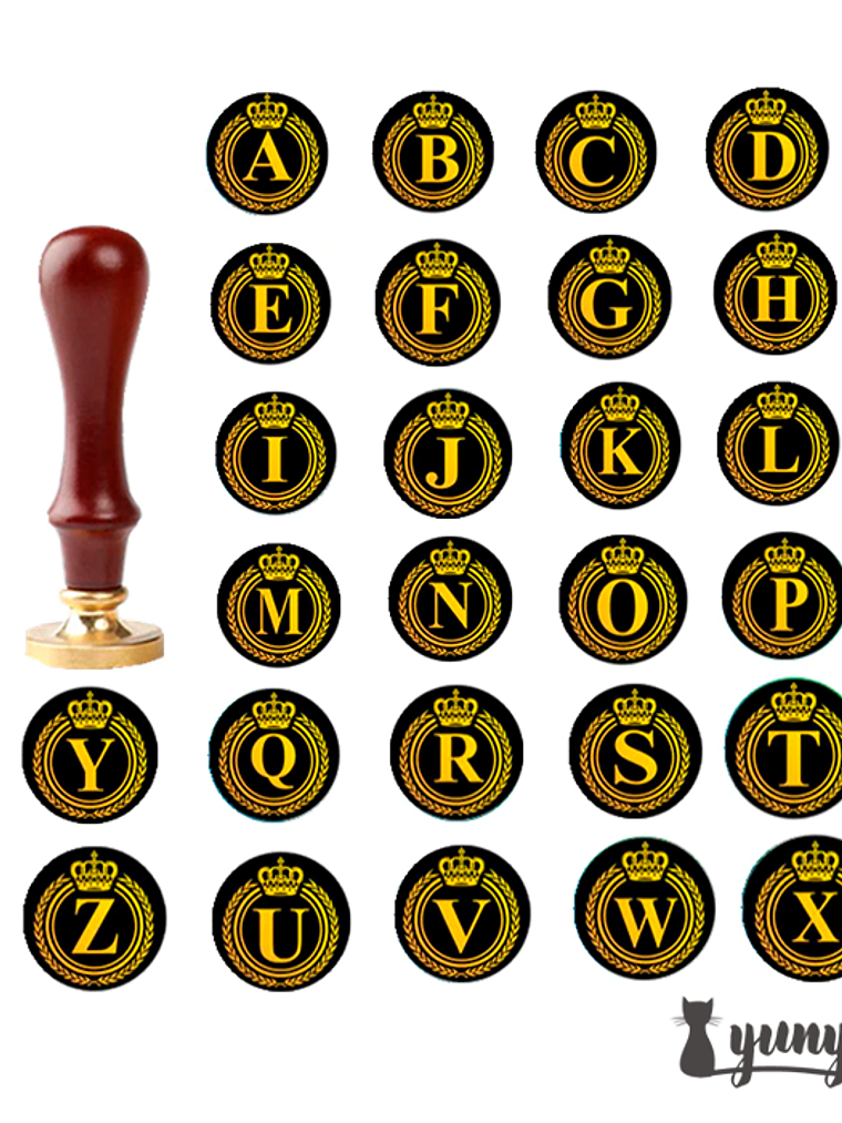 Sellos de Lacre Letras Corona - 2,5cm 6