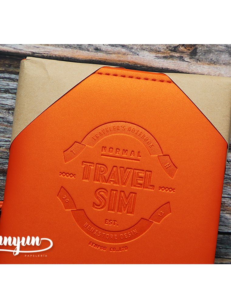 Libreta Travel Sim Naranja - 14x10,2cm 9
