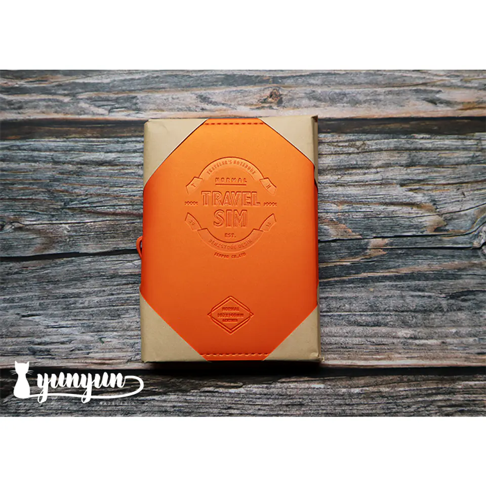 Libreta Travel Sim Naranja - 14x10,2cm 10