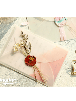 Sobres Pétalo Papel Diamante 15,x10cm - 10 pzas