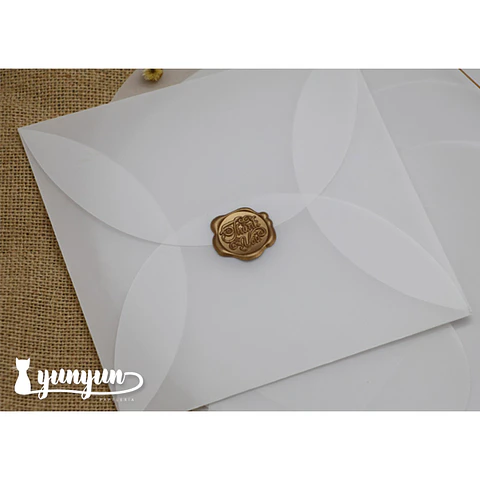 Sobres Pétalo Papel Diamante 16x16cm - 10 pzas