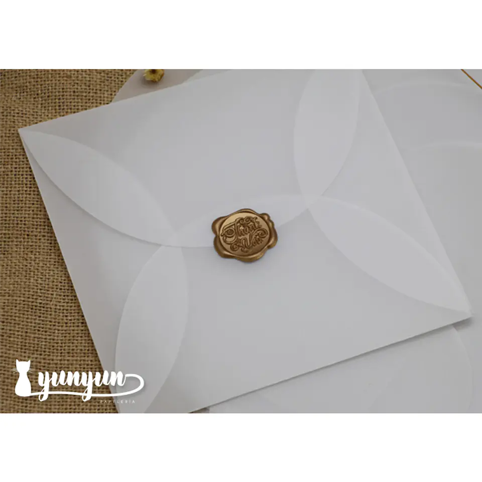 Sobres Pétalo Papel Diamante 16x16cm - 10 pzas 1