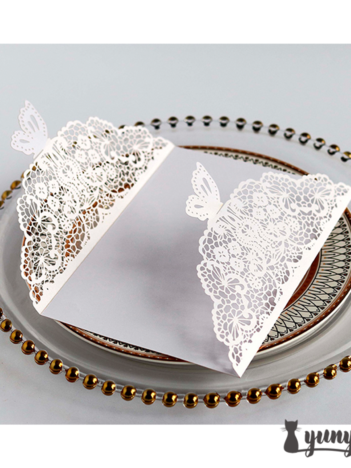 Tarjeta de invitaciones mariposa - 10 pzas 3