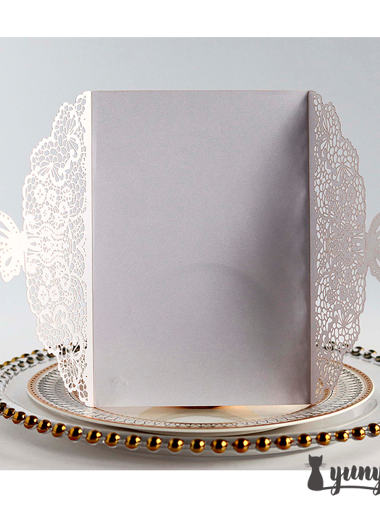 Tarjeta de invitaciones mariposa - 10 pzas 4