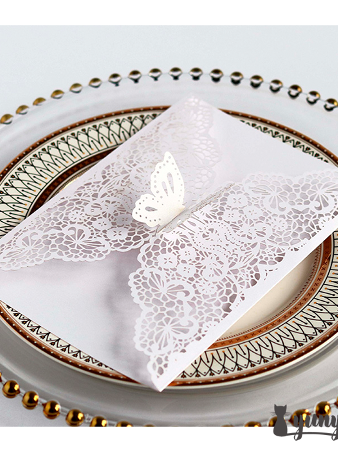 Tarjeta de invitaciones mariposa - 10 pzas 2