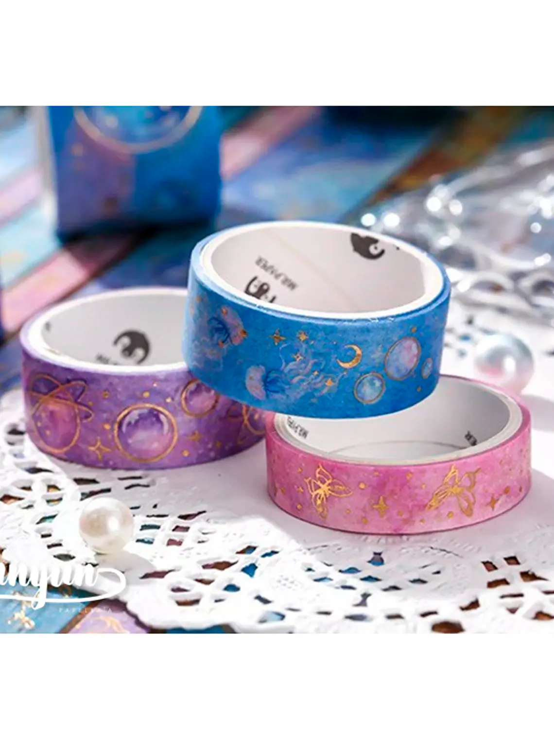 Pack Washi Tapes Foil Milky Way - 10 pzas 2