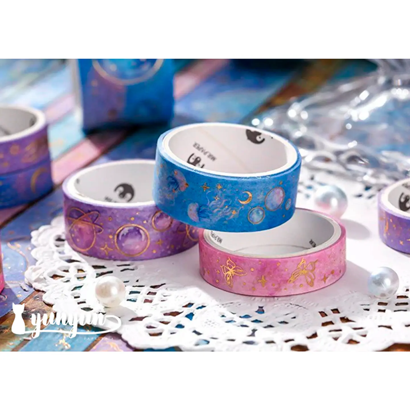 Pack Washi Tapes Foil Milky Way - 10 pzas 2