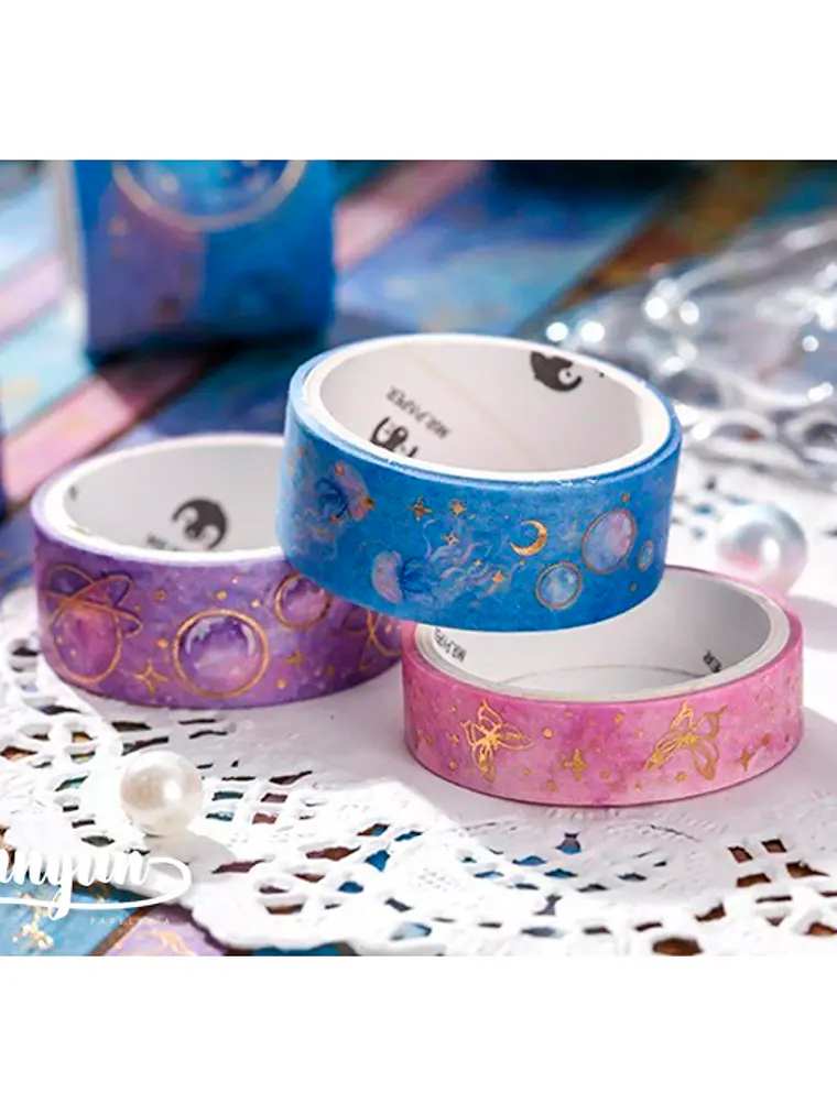 Pack Washi Tapes Foil Milky Way - 10 pzas 2