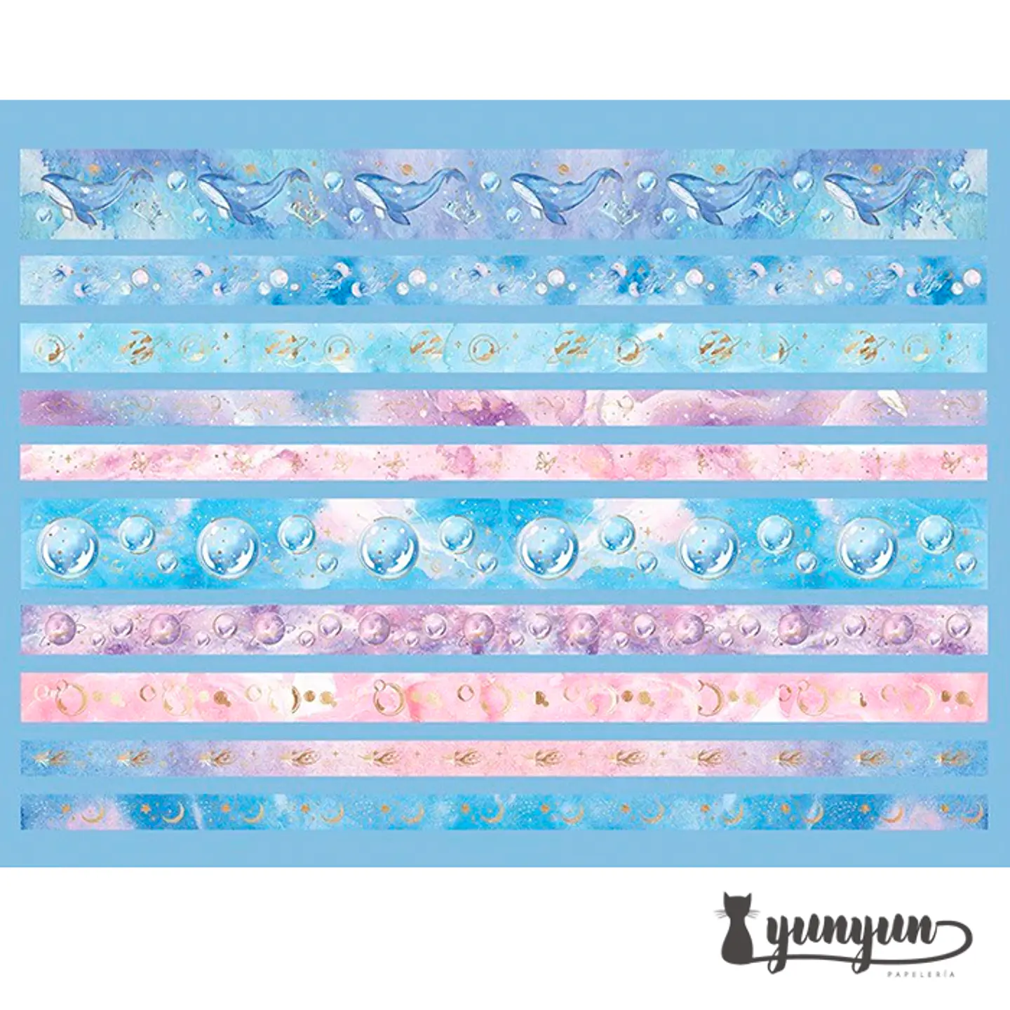 Pack Washi Tapes Foil Milky Way - 10 pzas 4