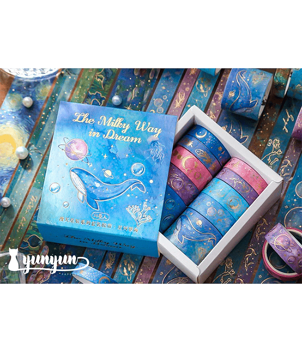 Pack Washi Tapes Foil Milky Way - 10 pzas