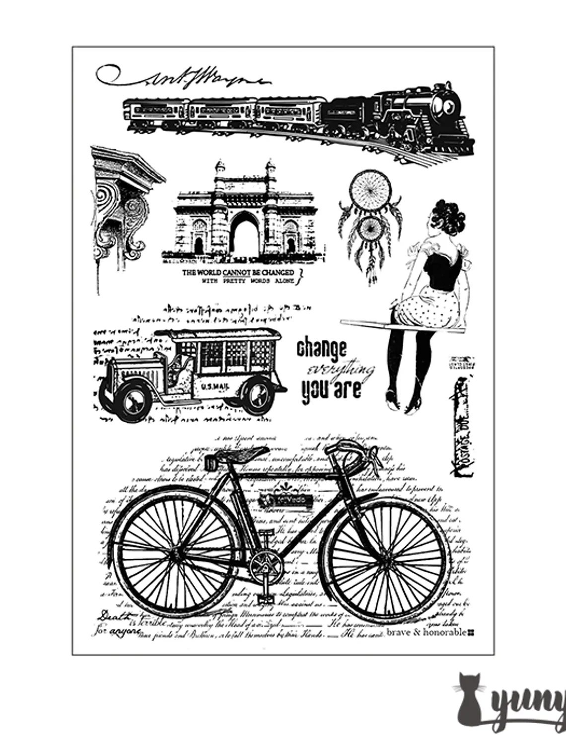 Sellos Silicona Vintage III - 10 pzas 1