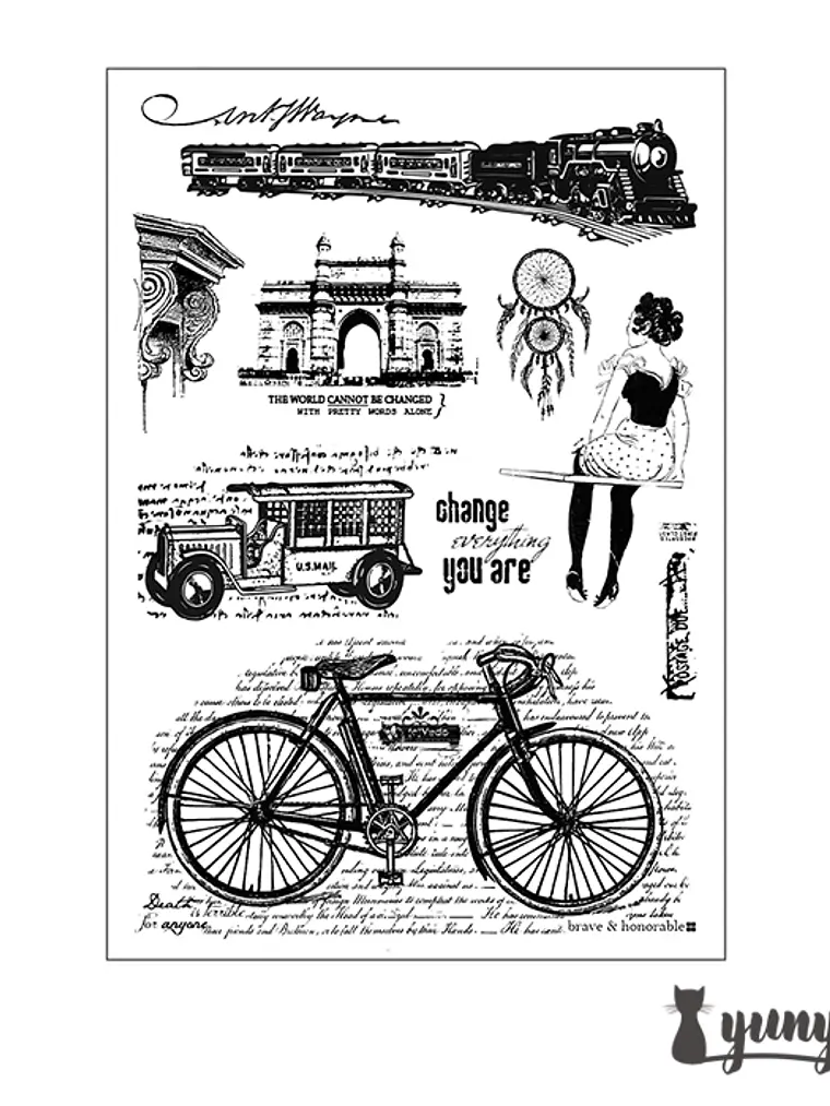 Sellos Silicona Vintage III - 10 pzas 1