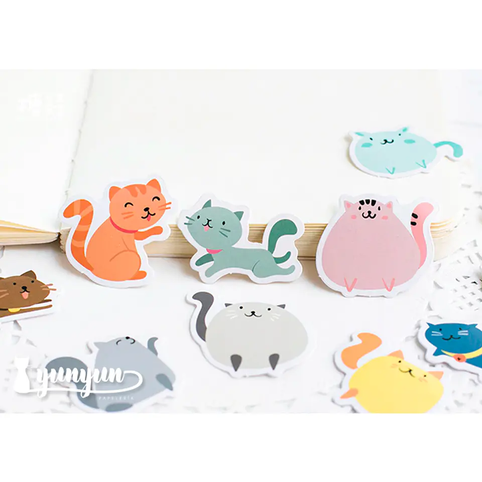Caja Stickers Gato #16 - 45 pzas 2
