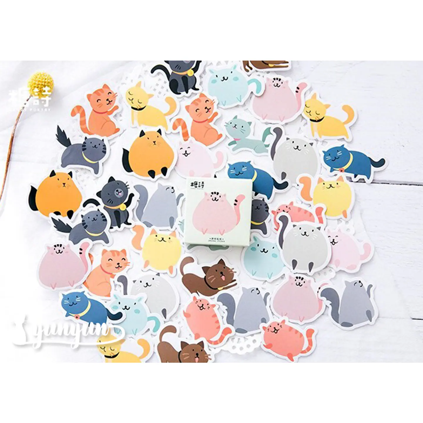 Caja Stickers Gato #16 - 45 pzas 1