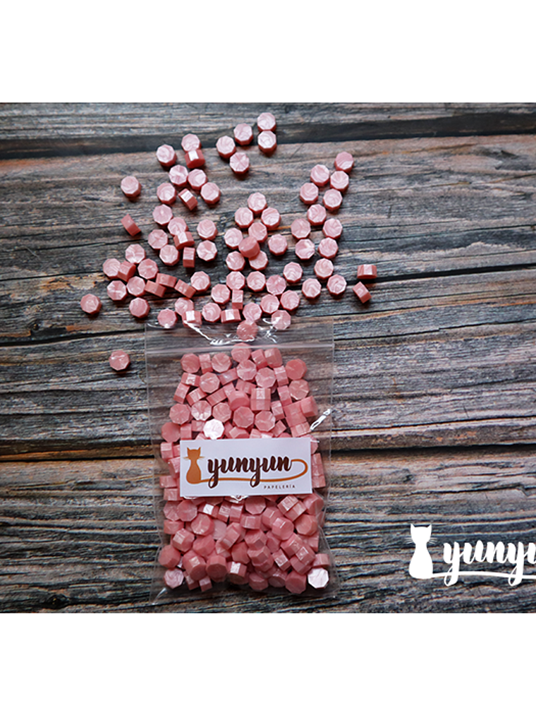 Lacre Rosado Perlado - 200 pzas 3