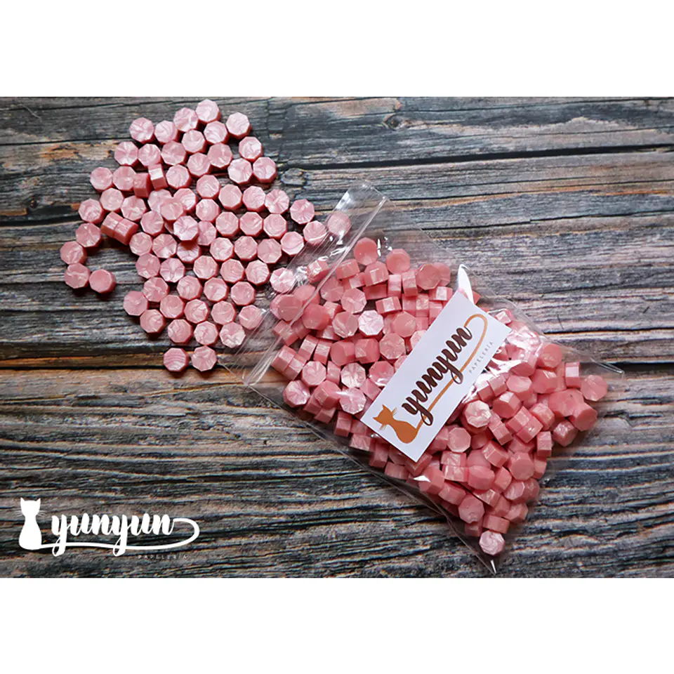 Lacre Rosado Perlado - 200 pzas 1