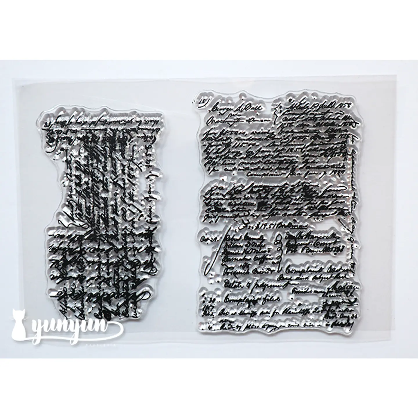 Sellos Silicona Escritura Vintage II - 2 pzas 1