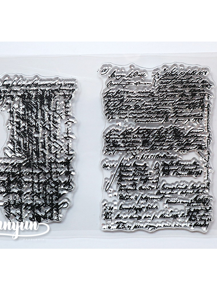 Sellos Silicona Escritura Vintage II - 2 pzas 1