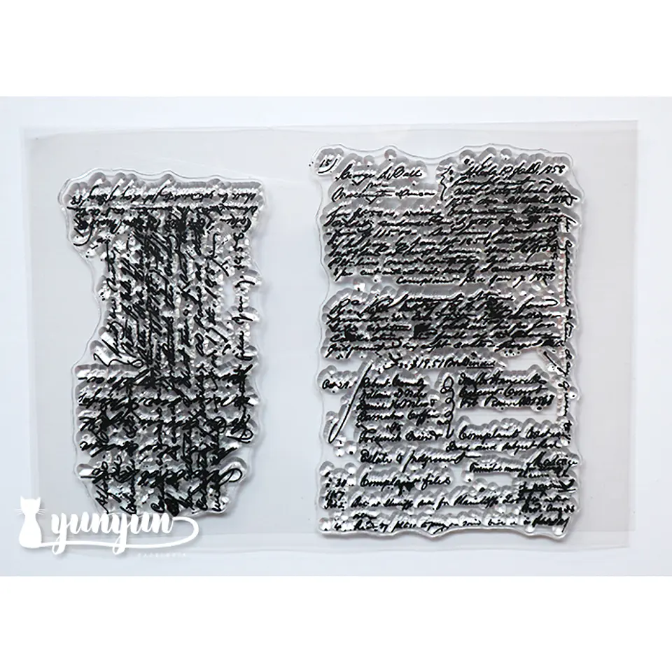 Sellos Silicona Escritura Vintage II - 2 pzas 1