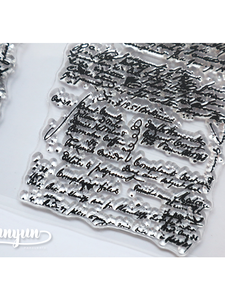 Sellos Silicona Escritura Vintage II - 2 pzas 3