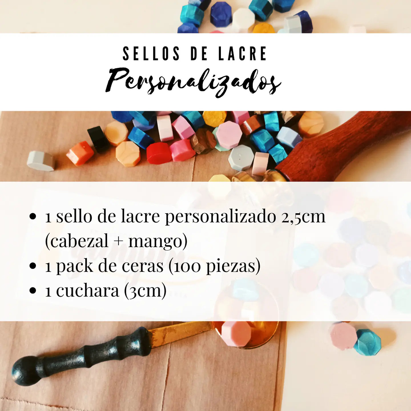 Pack Esencial - Sello Personalizado 2,5cm 2