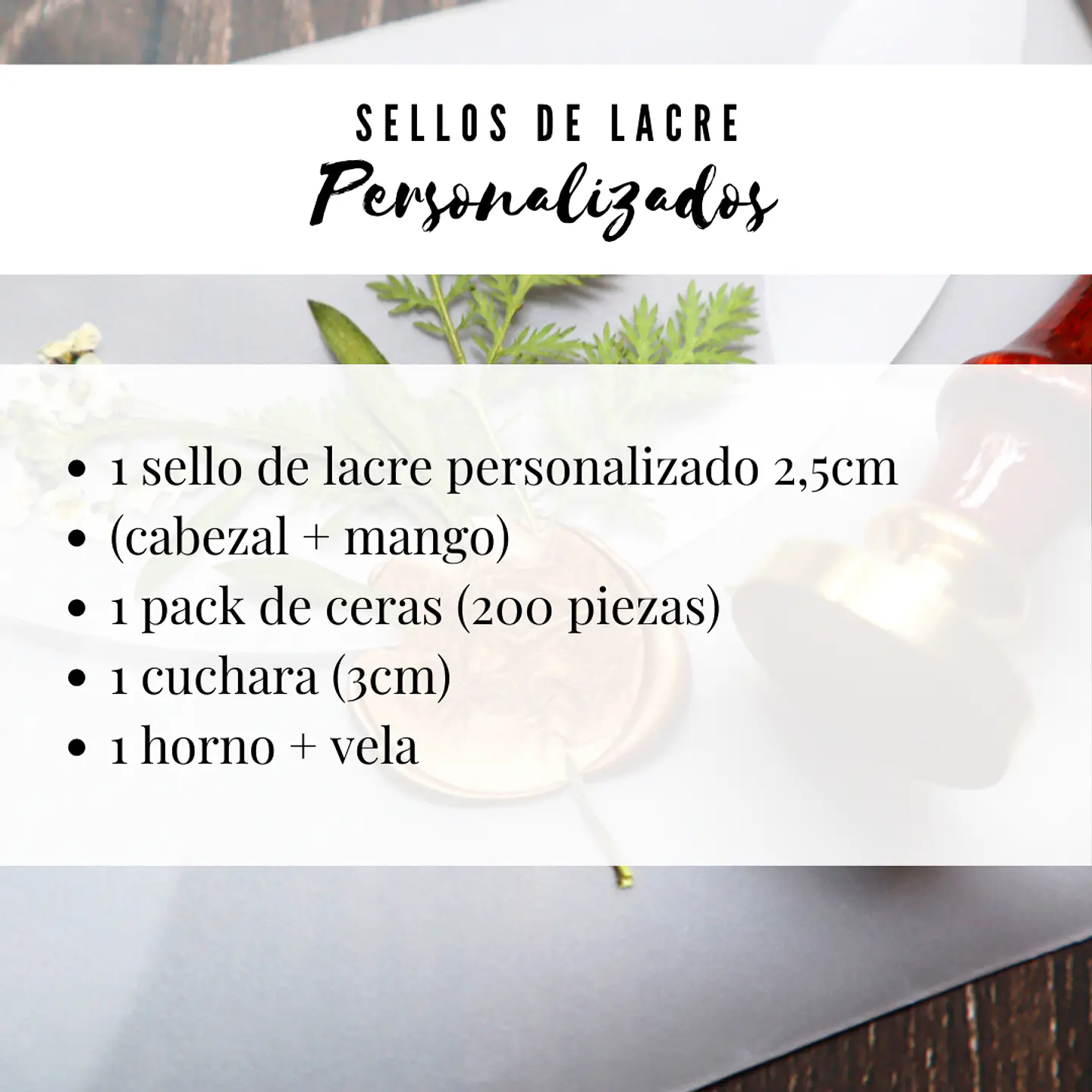 Pack Creativo - Sello Personalizado 2,5cm 2
