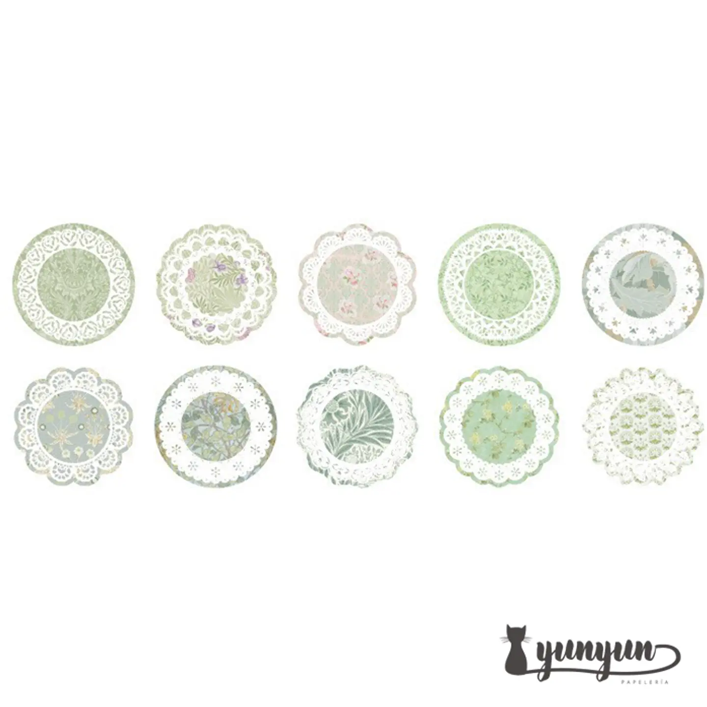 Set Encaje Papel Colores II  - 30 pzas 15
