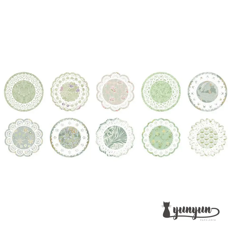 Set Encaje Papel Colores II  - 30 pzas 15