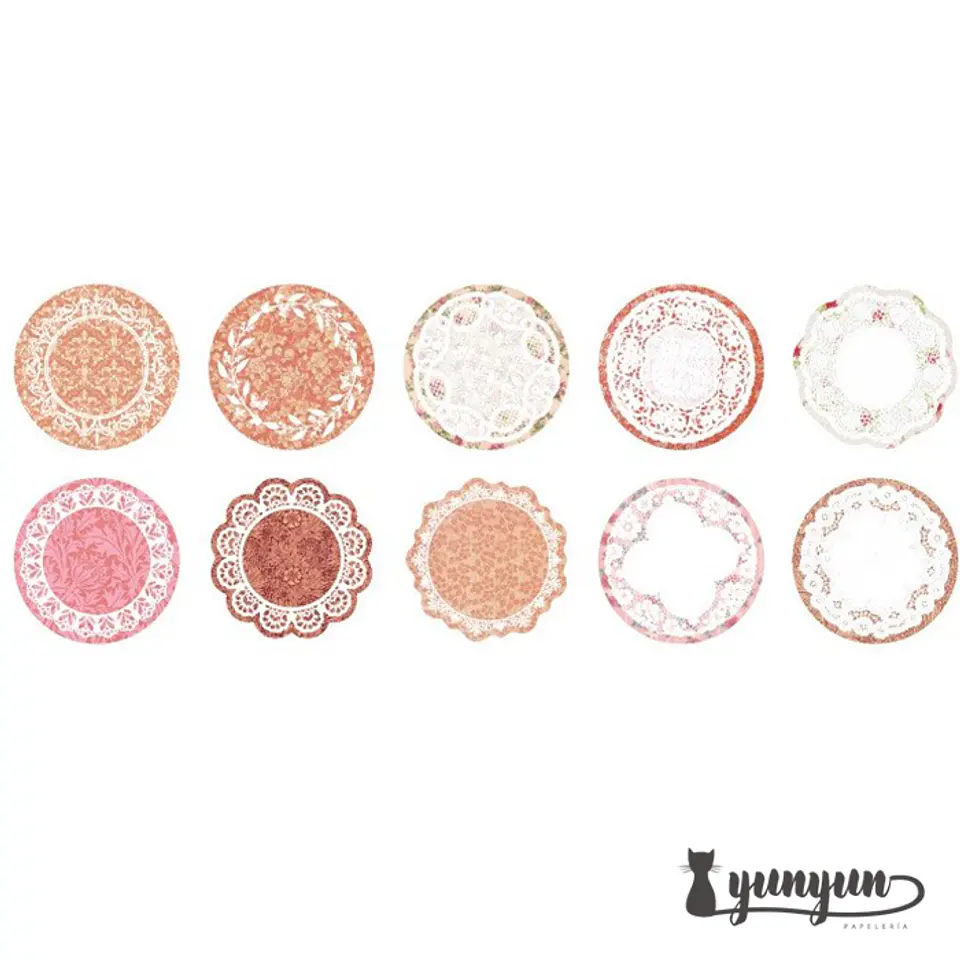 Set Encaje Papel Colores II  - 30 pzas 16