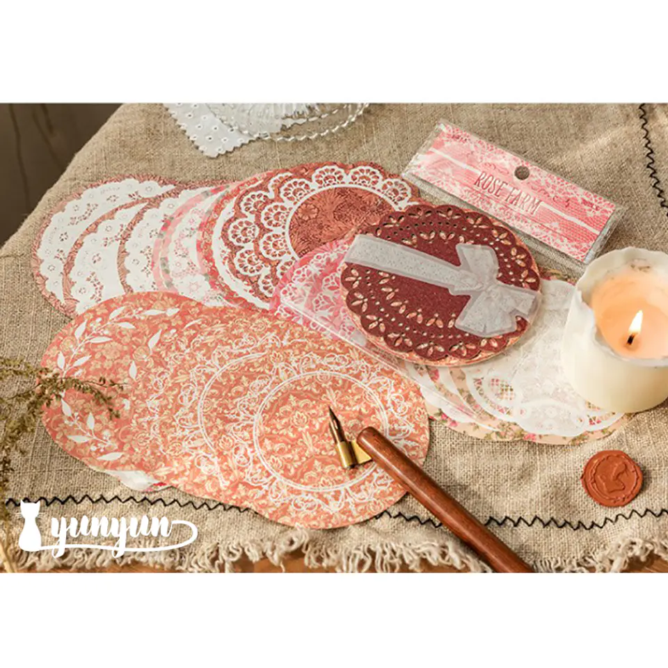 Set Encaje Papel Colores II  - 30 pzas 10